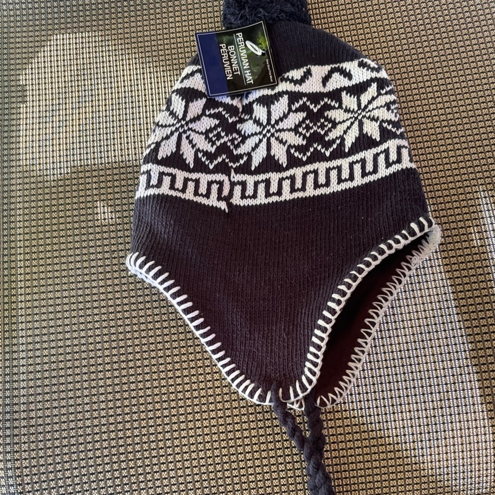 Black and White Knit Hat